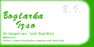 boglarka izso business card